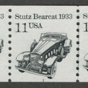 Scott# 2131 "STUTZ BEARCAT" MNH PNC5, PLATE#1, NICELY CENTERED