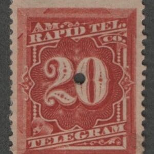 Scott# 1T6 "POSTAL TELEGRAPH" MINT, PUNCHED