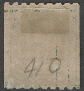 Alternative view of Scott# 410 "WASHINGTON" MINT HORIZ. COIL SINGLE LINE WATERMARK