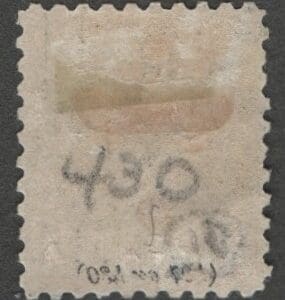 Scott# 430 "WASHINGTON" MINT, NOTATIONS ON BACK * SALE PRICED * - Image 2