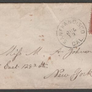 Scott# 94 "WASHINGTON" F GRILL ON COVER WITH PINWHEEL CANCEL