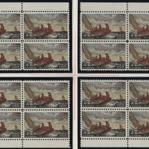 Scott# 1207 "WINSLOW HOMER" MNH MATCHED PLATE BLOCKS (4) P# 27374