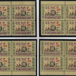 Scott# 1253 HOMEMAKERS MNH MATCHED PLATE BLOCKS (4) PLATE # 27920
