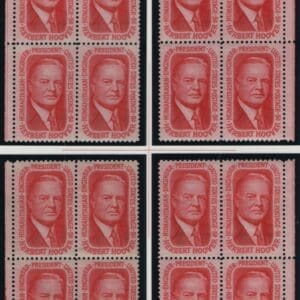 Scott# 1269 "HERBERT HOOVER" MNH MATCHED PLATE BLOCKS (4) P# 28161