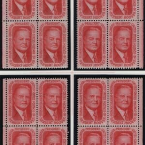 Scott# 1269 "HERBERT HOOVER" MNH MATCHED PLATE BLOCKS (4) P# 28162