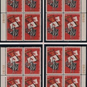 Scott# 1271 FLORIDA 100 YEAR MATCHED PLATE BLOCK (4)P#28152,55,79