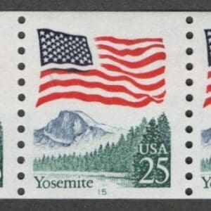 Scott# 2280a "FLAG-YOSEMITE" MNH PNC5, PLATE #15, NICELY CENTERED