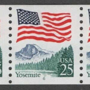 Scott# 2280a "FLAG-YOSEMITE" MNH PNC5, PLATE # 6, NICELY CENTERED