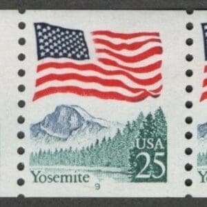 Scott# 2280a "FLAG-YOSEMITE" MNH PNC5, PLATE # 9, NICELY CENTERED