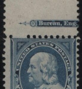 Scott# 247 "FRANKLIN" MPH WITH PRINTERS INSCRIPTION *SEE DETAILS*
