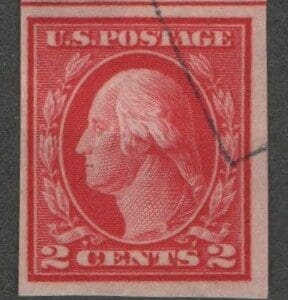 Scott# 482 "WASHINGTON" USED IMPERFORATE, PARTIAL BOX CANCEL