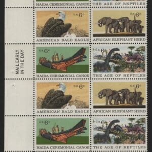 Scott# 1387-90 "NATURAL HISTORY" MNH PLATE STRIP (16)