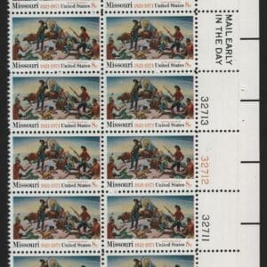 Scott# 1426 "MISSOURI STATEHOOD" PLATE STRIP (20) MNH