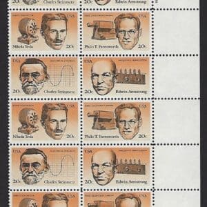 Scott# 2055-58 "AMERICAN INVENTORS" MNH PLATE STRIP (20)