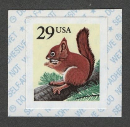Scott# 2489V "RED SQUIRREL" COIL VARIETY SINGLE, NICELY CENTERED