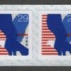 Scott# 2598B "EAGLE" S/A COIL PAIR, MNH, NICELY CENTERED