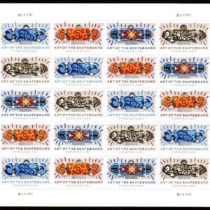 Scott# 5763-66 "ART of the SKATEBOARD" MNH FULL SHEET (20)