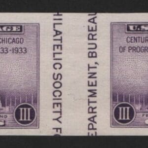 Scott# 767a FEDERAL BUILDING, MINT HOR. PAIR W/VERT. GUTTER, NGAI