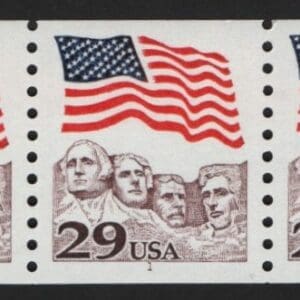 SCOTT 2523 "MT RUSHMORE" MNH PNC5, PLATE # 1, NICELY CENTERED