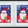 Scott# 2873 "SANTA" MNH LINERLESS COIL PAIR, NICELY CENTERED