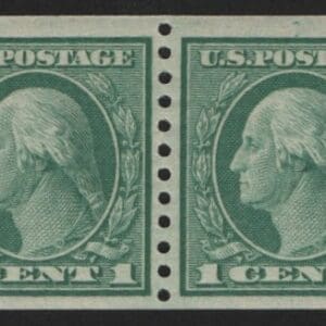 Scott# 452 "WASHINGTON" MNH PAIR, VERTICAL PERF 10 ROTARY COIL, SLWMK