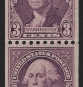Scott# 722 "WASHINGTON" MINT HORIZONTAL COIL PAIR