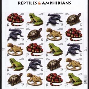 Scott# 3814-18 "REPTILES & AMPHIBIANS" FULL SHEET (20) SEALED PKG