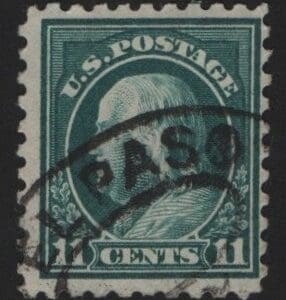 Scott# 434 "FRANKLIN" USED PERF 10, EL PASO TX DOUBLE OVAL CANCEL