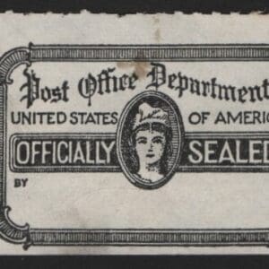 OX17 "USPS OFFICIAL SEAL" 1950 USED PERF 9.5, VERY LITE CANCEL