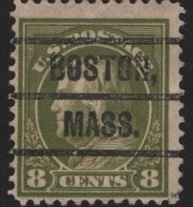 Scott# 414 "FRANKLIN" USED, BOSTON MASS. PRECANCEL