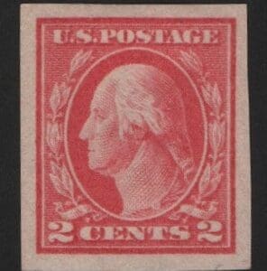 Scott# 482 "WASHINGTON" MINT FLAT PLATE IMPERF, NICELY CENTERED