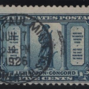 Scott# 619 "LEXINGTON CONCORD" USED, SAINT PAUL, MN. CDS CANCEL