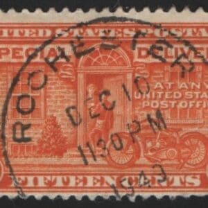 Scott# E16 "SPECIAL DELIVERY" NICELY STRUCK ROCHESTER, NY CDS