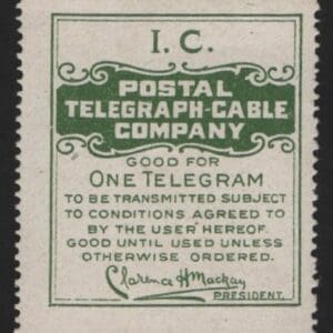 Scott# 15TO16 "POSTAL TELEGRAPH CABLE CO." MINT, NICELY CENTERED