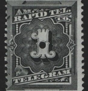 Scott# 1T1 "POSTAL TELEGRAPH" MINT, PUNCHED