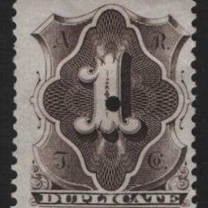 Scott# 1T13 "POSTAL TELEGRAPH - OFFICE COUPON" MINT, PUNCHED