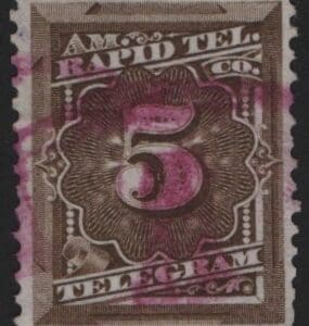 Scott# 1T3 "POSTAL TELEGRAPH" USED, NICELY CENTERED