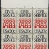 Scott# 2053 CIVIL SERVICE CENTENARY FLOATING PLATE BLOCK (6) MNH