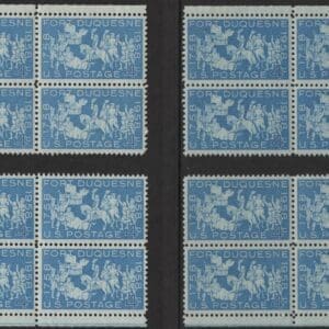 Scott# 1123 "FORT DUQUESNE" MNH MATCHED PLATE BLOCKS (4) P#26199