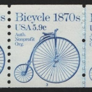 Scott# 1901 "BICYCLE" PNC3, PLATE #3, MNH, NICELY CENTERED
