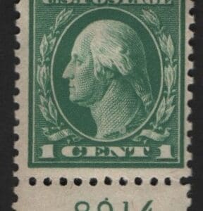 Scott# 498 "WASHINGTON" MINT PLATE # SINGLE, PLATE# 8914