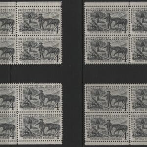 Scott# 1130 SILVER CENTENNIAL MNH MATCHED PLATE BLOCKS(4) P#26358