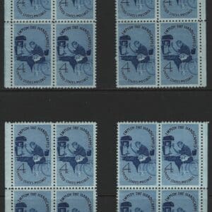 Scott# 1155 EMPLOY THE HANDICAPPED MNH MATCHED PB SET (4)P#26681