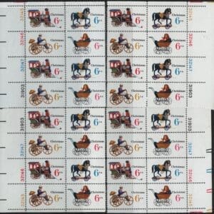 Scott# 1415-18 CHRISTMAS TOYS MNH MATCHED PLATE BLOCKS(8) P#31903