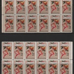 Scott# 1580 "CHRISTMAS" MNH MATCHED PLATE BLOCKS (12) P# 36642-47