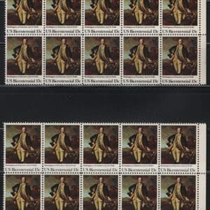 Alternative view of Scott# 1704 "BICENTENNIAL" MNH MATCHED PLATE BLOCKS (10) P# 37642