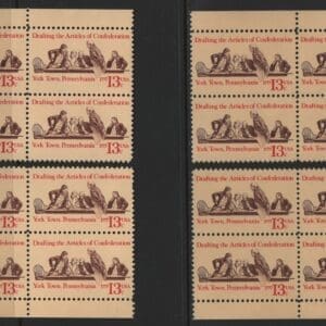 Scott# 1726 "ARTICLES OF CONFEDERATION" MATCHED PLATE BLOCKS (4)