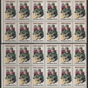 Scott# 1755 "JIMMIE RODGERS" MNH MATCHED PLATE BLOCKS(12) P#38475
