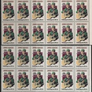 Alternative view of Scott# 1755 "JIMMIE RODGERS" MNH MATCHED PLATE BLOCKS(12) P#38475