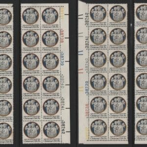Scott# 1768 CHRISTMAS MNH MATCHED PLATE BLOCKS(12) P# 38737-38742